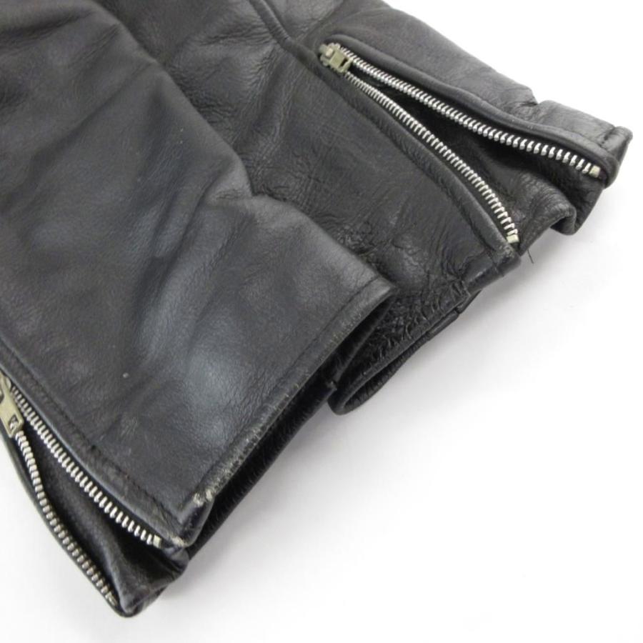 AXEL ダブル ライダースジャケット 牛革 レザー 5XL 黒 ブラック /UO