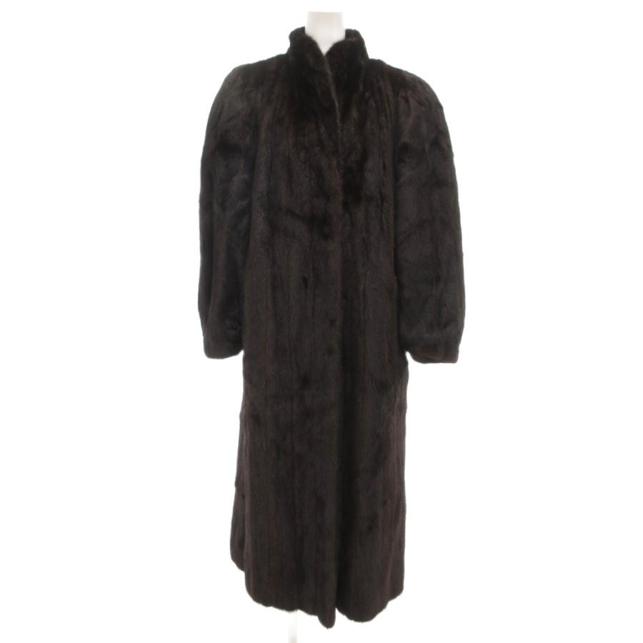 最高級 BLACKGLAMA ブラックグラマ ミンク ファー 毛皮 ロングコート