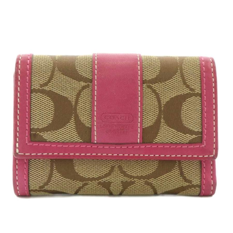 三つ折り財布 キャンバス レザー コーチ 財布三つ折り COACH コーチ 財布 三つ折り キャンバス レザー W