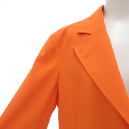 【中古】エンポリオアルマーニ EMPORIO ARMANI テーラードジャケット 総裏地 シングル ビジュー オレンジ 秋冬 EMPORIO ARMANI エンポリオアルマーニ テーラードジャケット 総裏地