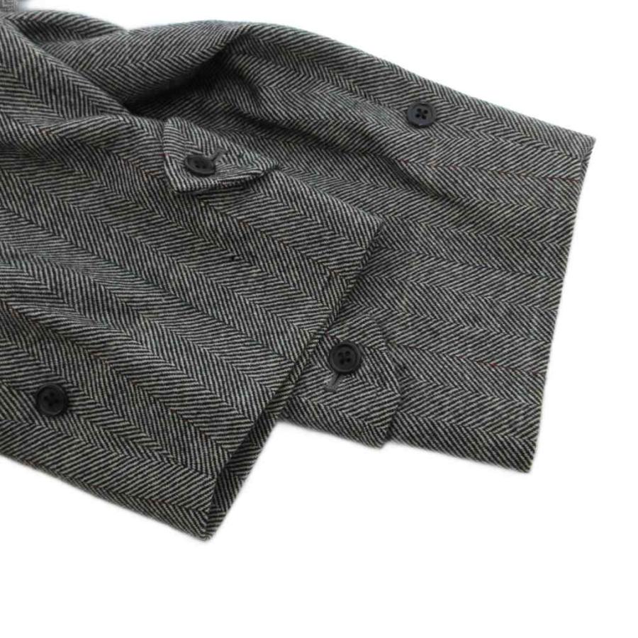 Burberry ステンカラー コート ヘリンボーン グレー カシミヤ混