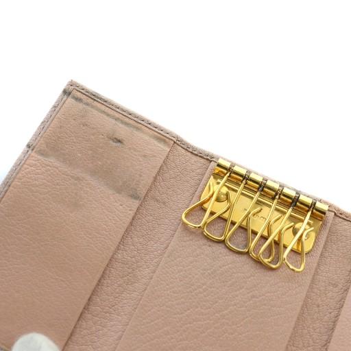 miu miu（ミュウミュウ） キーケース レザー ゴールド金具 ロゴ 6連