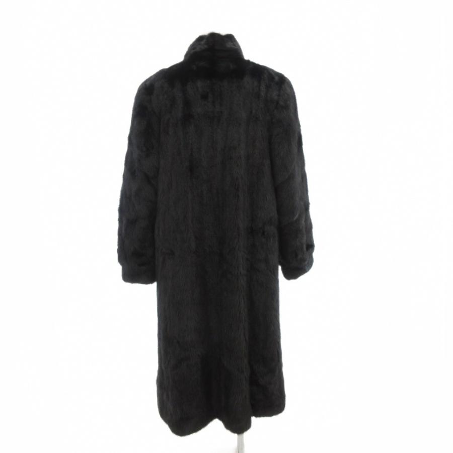 【中古】ベルビジョン belle vison 美品 銀サガ ファーコート 13 ブラックミンクファー 毛皮 ロング丈 黒 ブラック ベルビジョン belle vison 美品 銀サガ ファーコート 13 ブラック