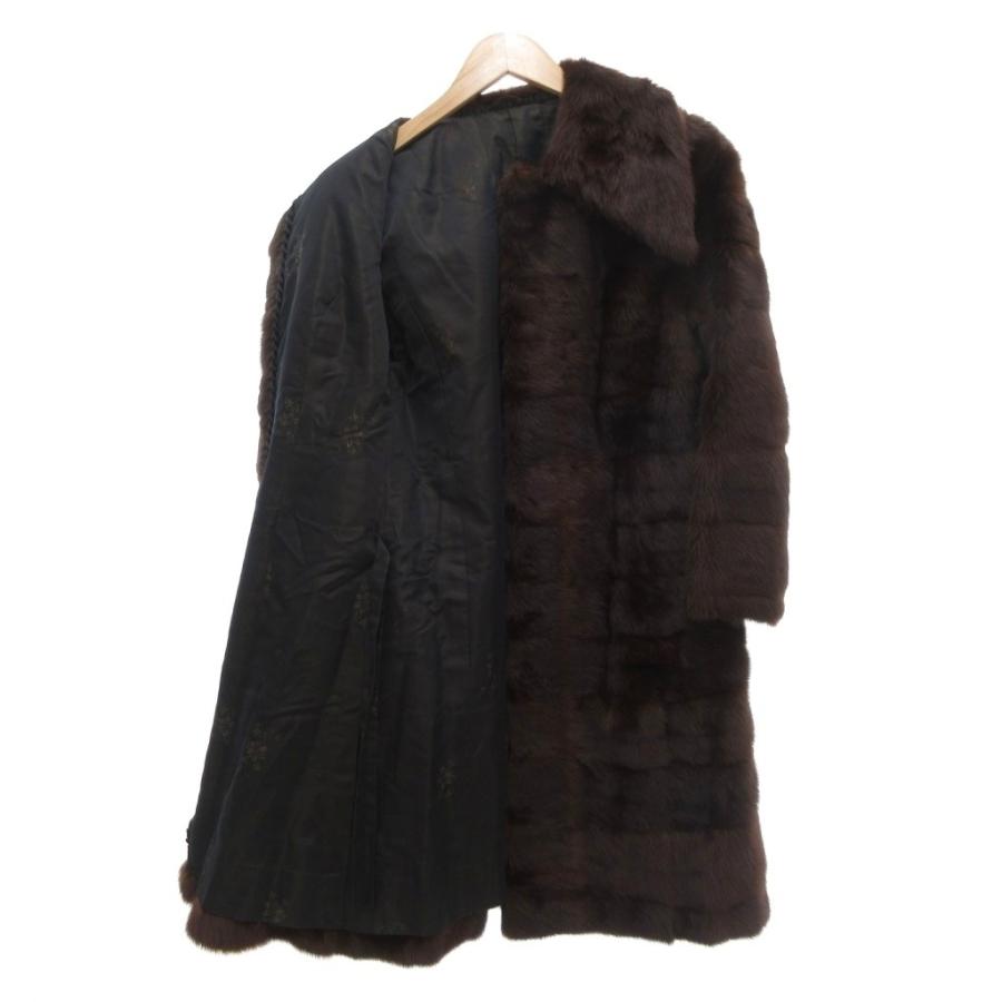 【中古】ミンク ファーコート 毛皮 茶 ブラウン ミディアム丈 /UO ■GY18 レディース ミンク ファーコート 毛皮 茶 ブラウン ミディアム丈 /UO □GY18