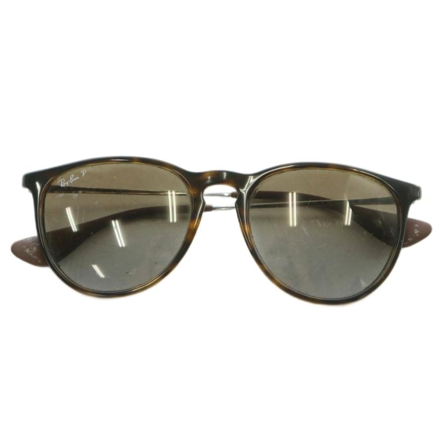 【中古】RAY BAN ERIKA 眼鏡 サングラス セルフレーム グラデーション べっ甲柄 ロゴ 54□18-145 茶色 RB4171 レイバン RAY BAN エリカ ERIKA 眼鏡 サングラス セルフレーム