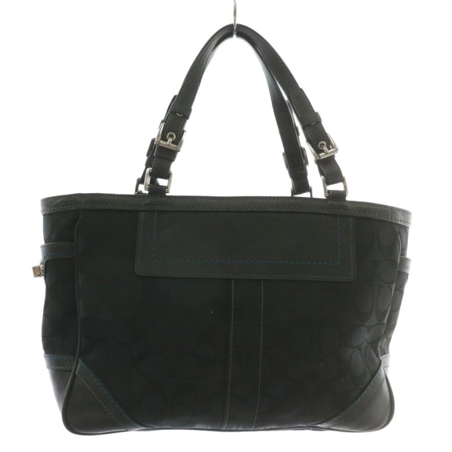 COACH（コーチ） ハンドバッグ キャンバス レザー シグネチャー 総柄