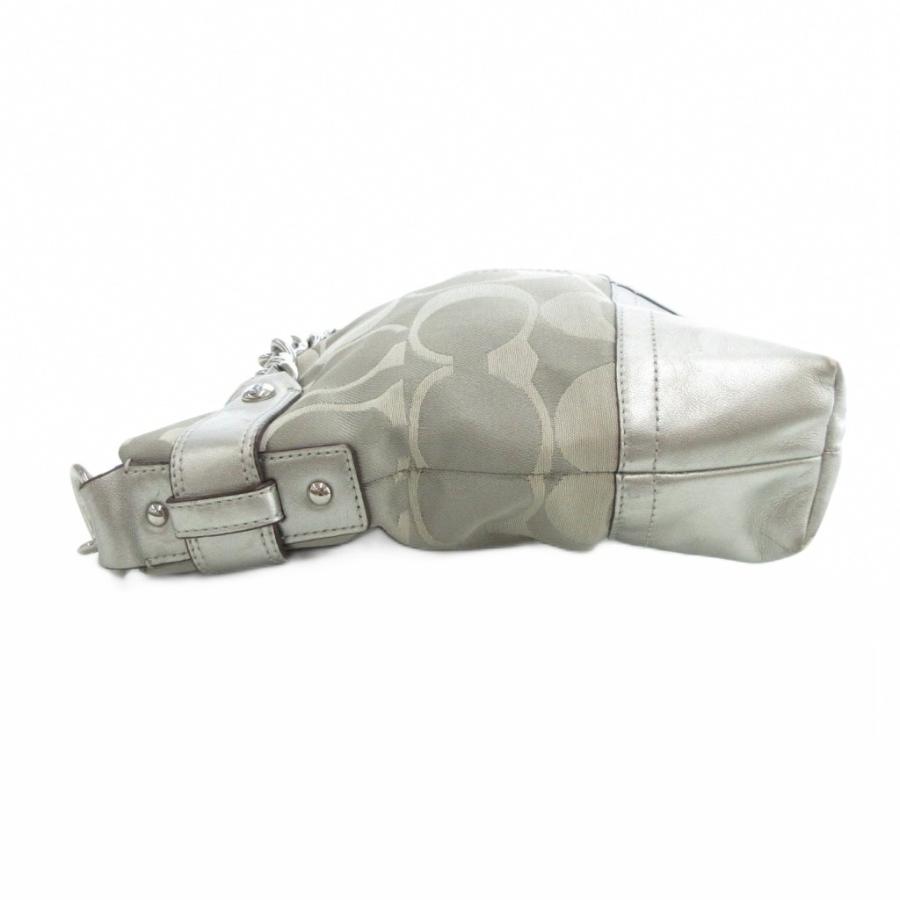 COACH（コーチ） シグネチャー ショルダーバッグ グレー系 チェーン