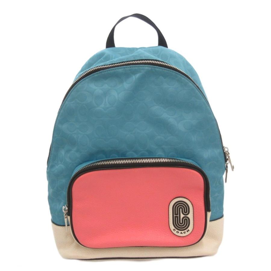 【中古】コーチ COACH リュックサック デイパック ロゴ シグネチャー マルチカラー 2908 /AE ■GY18 レディース COACH（コーチ） リュックサック デイパック ロゴ シグネチャー マルチ
