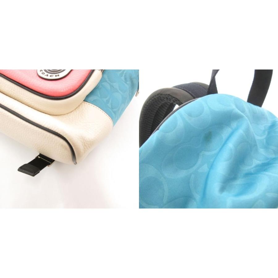 【中古】コーチ COACH リュックサック デイパック ロゴ シグネチャー マルチカラー 2908 /AE ■GY18 レディース COACH（コーチ） リュックサック デイパック ロゴ シグネチャー マルチ