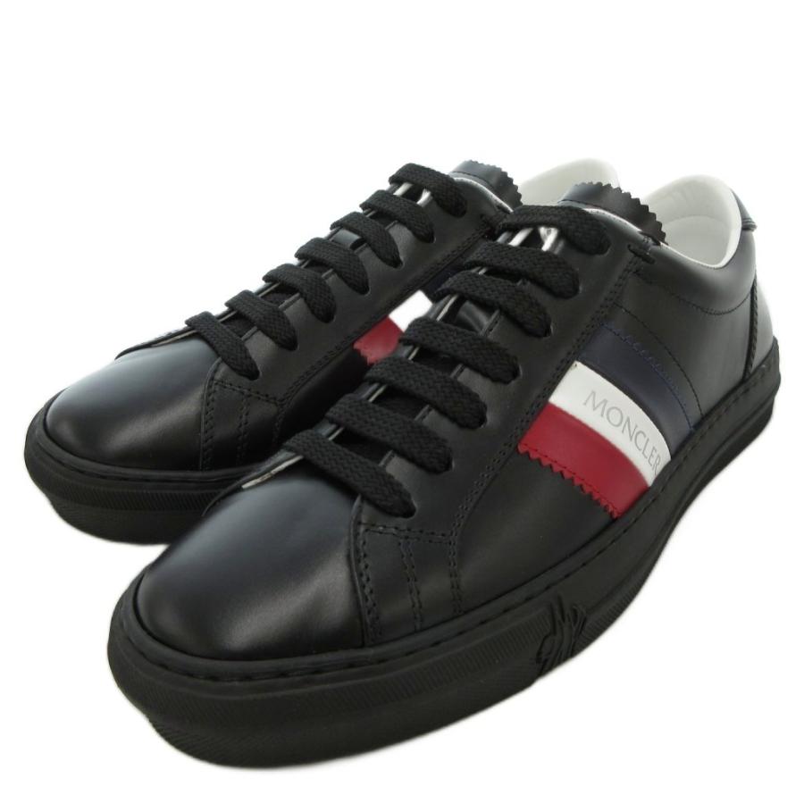 ★MONCLER★モナコ レザースニーカー 黒ブラック サイズ42 27.0 MONCLER（モンクレール） NEW MONACO Sneaker スニーカー ローカット