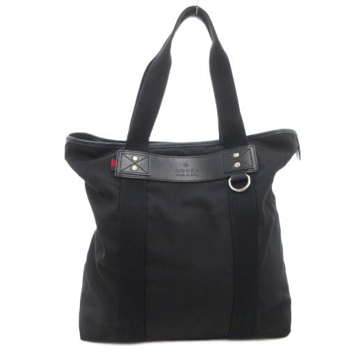 【中古】グッチ GUCCI シェリーライン トートバッグ 肩掛け 手提げ キャンバス 黒 ブラック 268175 /FF メンズ GUCCI（グッチ） シェリーライン トートバッグ 肩掛け 手提げ