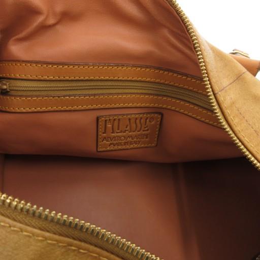 プリマクラッセ PRIMA CLASSE ボストンバッグ 地図柄 PVC 茶 ブラウン