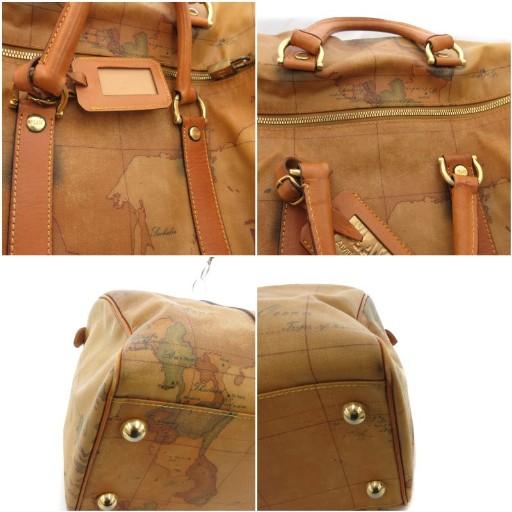 プリマクラッセ PRIMA CLASSE ボストンバッグ 地図柄 PVC 茶 ブラウン