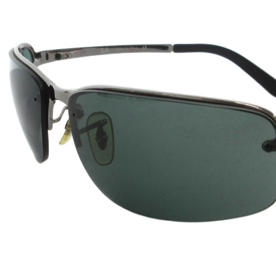 【中古】レイバン RAY BAN サングラス 62□15 アイウェア 度無し ハーフリム シルバーカラー 黒 ブラック RB-3239 レイバン RAY BAN サングラス 62□15 アイウェア 度無し ハーフリム
