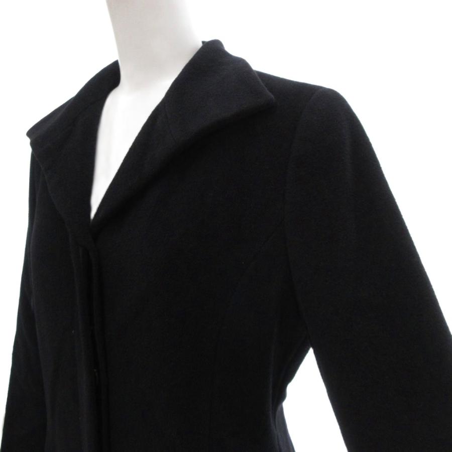 アナイ ANAYI ロングコート アンゴラ 36 黒 ブラック /UO □GY18