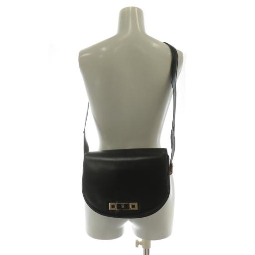 Bally（バリー） ショルダーバッグ レザー フラップ ロゴ ゴールド金具