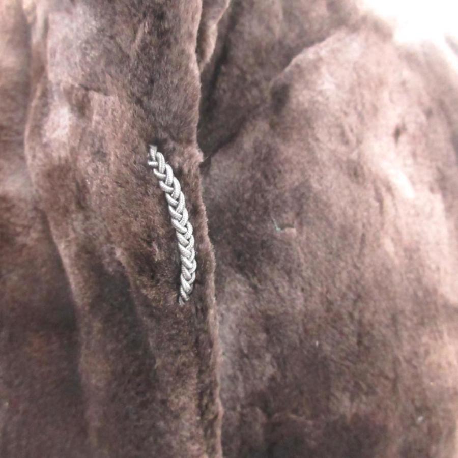 【中古】ヴァレンティノ VALENTINO Furs ダークミンク ファー コート 毛皮 シェアード ロング F ダークブラウン ヴァレンティノ ヴァレンチノ VALENTINO Furs ダークミンク ファー