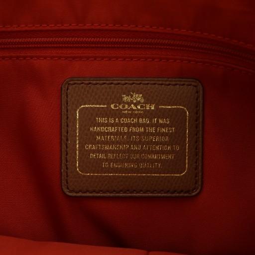 COACH コーチ トートバッグ ハンド キャンバス レザー ロゴ ゴールド