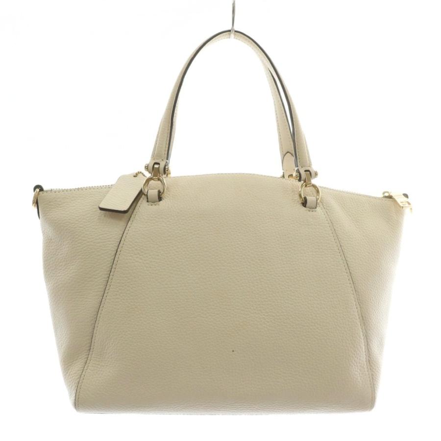 COACH（コーチ） ハンドバッグ レザー ロゴ ゴールド金具 白 ホワイト
