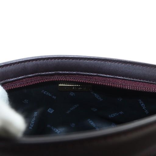 印傳屋 INDEN‐YA INDENYA ハンドバッグ レザー 総柄 鹿革 花唐草 ロゴ