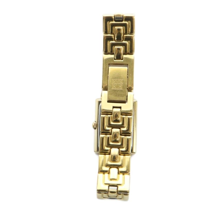 GIVENCHY ジバンシィ レディース腕時計 ゴールド クォーツ 箱・保証書 ジバンシィ GIVENCHY 腕時計 ウォッチ クォーツ スクエア ロゴ 青文字