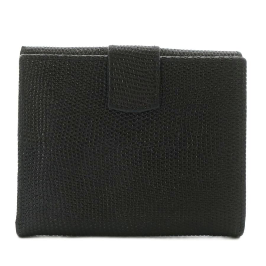 サルヴァトーレフェラガモ　折り財布　ヴァラリボン　レザー　ゴールド金具　ブラック FERRAGAMO（フェラガモ） サルヴァトーレフェラガモ Salvatore