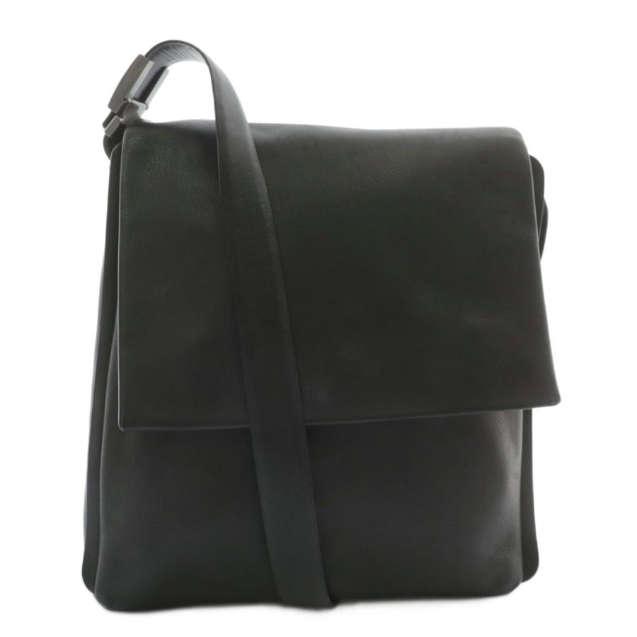 Bally（バリー） ショルダーバッグ レザー フラップ マグネット 黒