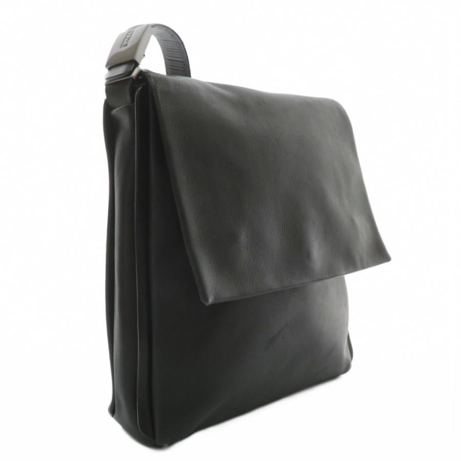 Bally（バリー） ショルダーバッグ レザー フラップ マグネット 黒