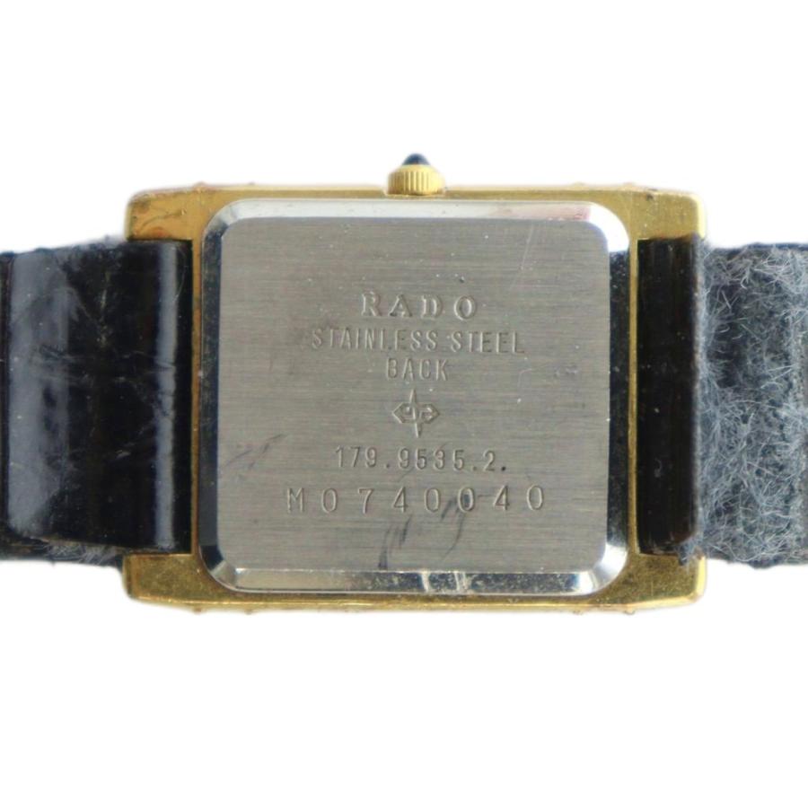 ラドー RADO 179.9535.2 腕時計 ウォッチ クォーツ スクエア 黒文字盤