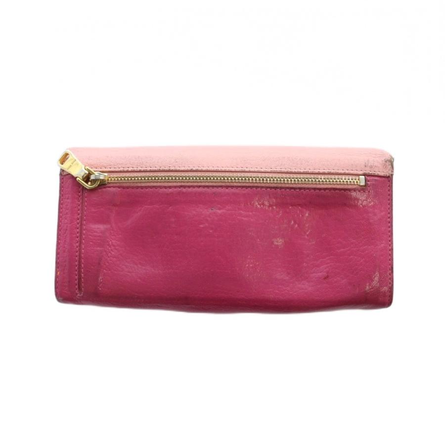 miu miu（ミュウミュウ） 長財布 ウォレット レザー ロゴ ピンク 