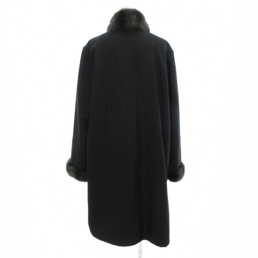 バルマン BALMAIN リバーシブル コート ロング シルク ラビットファー