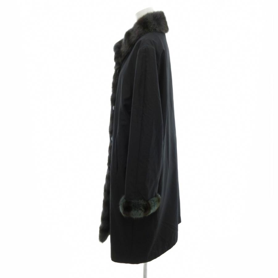 バルマン リバーシブルコート バルマン BALMAIN リバーシブル コート ロング シルク ラビットファー