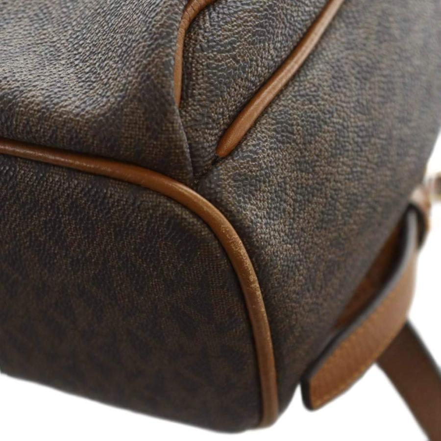 【中古】マイケルコース MICHAEL KORS リュックサック デイバッグ バックパック ロゴ PVC 茶 ブラウン ■GY18 /MQ マイケルコース MICHAEL KORS リュックサック デイバッグ バックパック