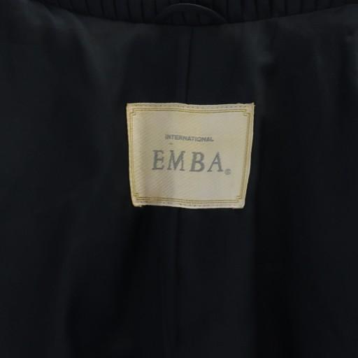 エンバ EMBA 毛皮コート シェアードミンク ロング 総柄 長袖 ネーム