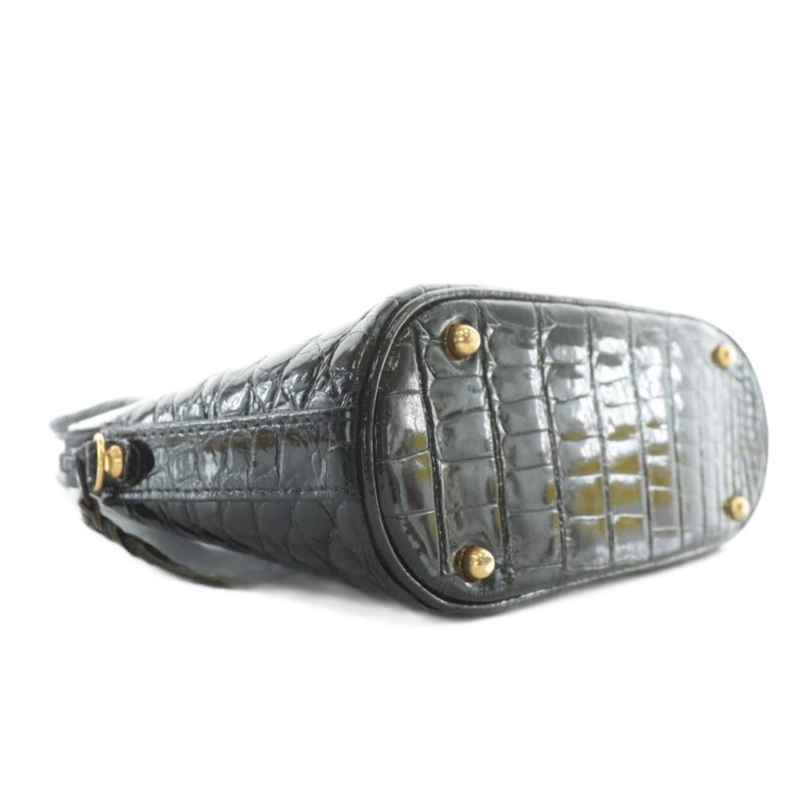 ノーブランド ハンドバッグ ショルダー 2WAY シャイニークロコ レザー