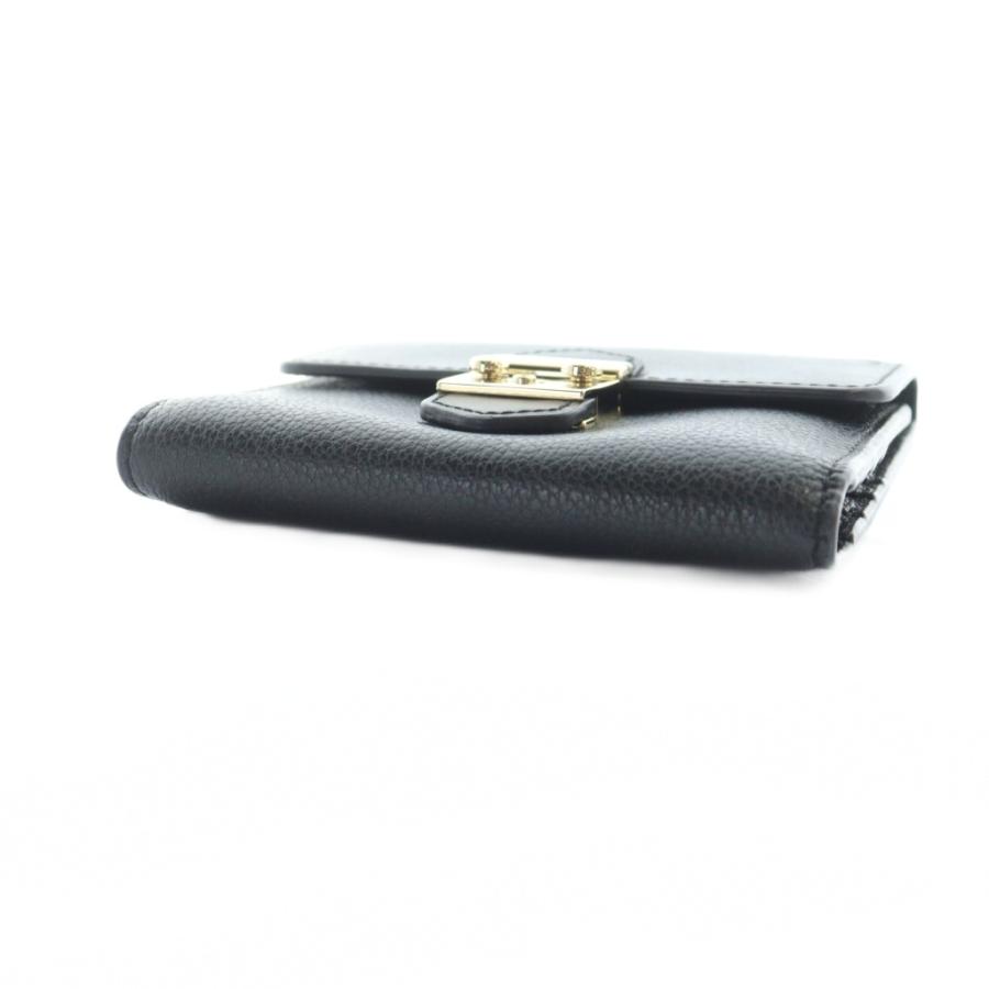 【美品】フルラ 二つ折り財布 メトロポリス FURLA（フルラ） メトロポリス 二つ折り 財布 ウォレット レザー 黒