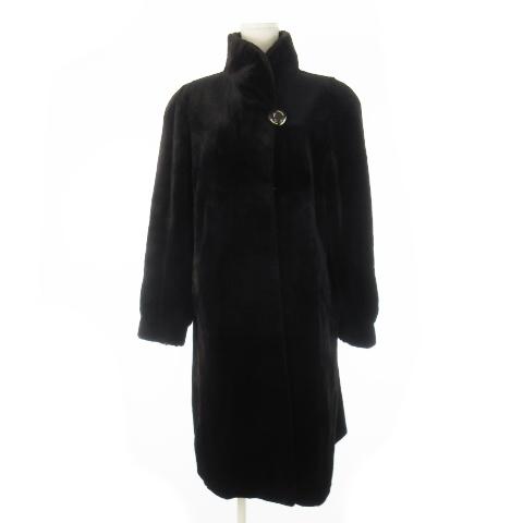 【中古】ヴィオレッタ VIOLETA ファーコート 毛皮 セーブル ロング丈 スタンドカラー F マルーン /CK7 ■GY18 ヴィオレッタ VIOLETA ファーコート 毛皮 セーブル ロング丈 スタンド