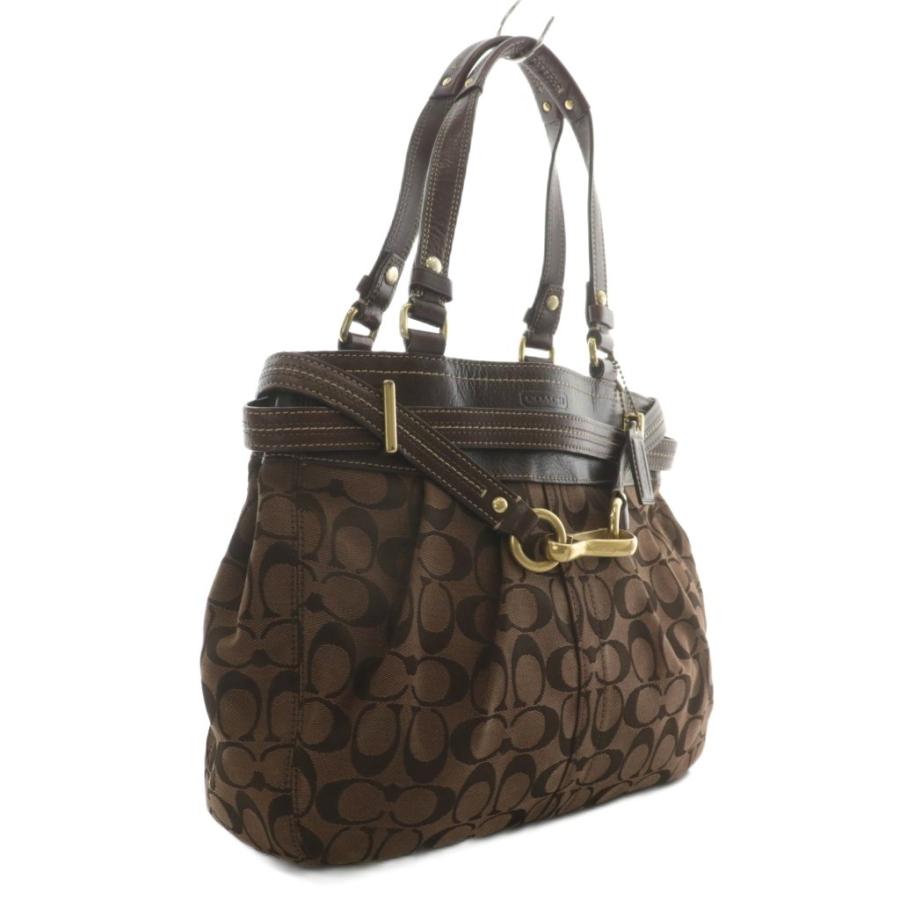 COACH（コーチ） ハンドバッグ トート キャンバス レザー シグネチャー