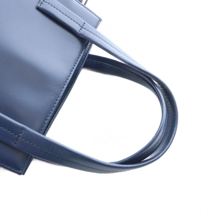 【中古】ヴァジック VASIC スクエア ミニ トートバッグ ハンドバッグ レザー 紺 ネイビー ■GY11 /MQ レディース ヴァジック VASIC スクエア ミニ トートバッグ ハンドバッグ レザー 紺