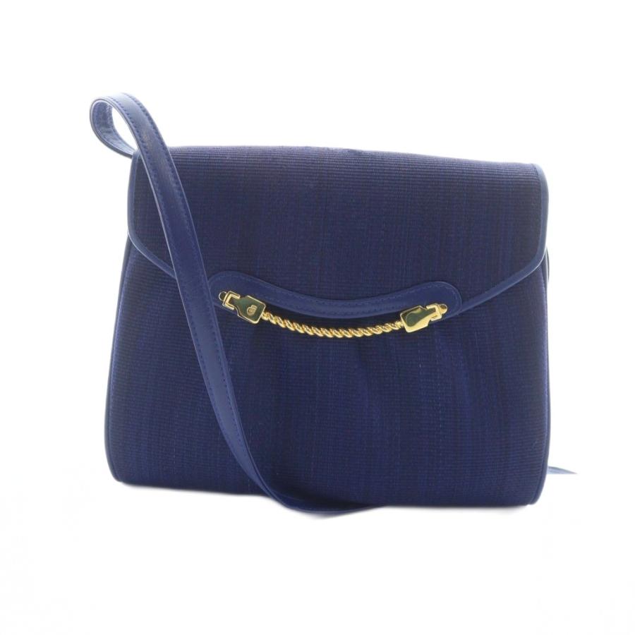 【中古】コンテス Comtesse ショルダーバッグ 斜めがけ ゴールド金具 ホースヘアー 青 ブルー ■GY18 /MQ コンテス Comtesse ショルダーバッグ 斜めがけ ゴールド金具 ホース