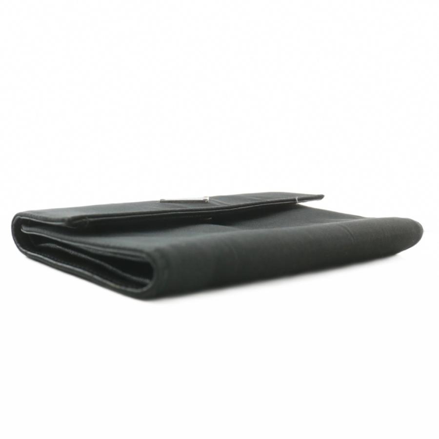 PRADA（プラダ） 財布 三つ折り ナイロン レザー 三角ロゴプレート 黒