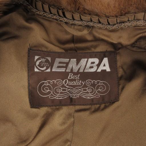 エンバ EMBA ファーコート 毛皮 ミンクファー ミドル ハーフ丈 茶