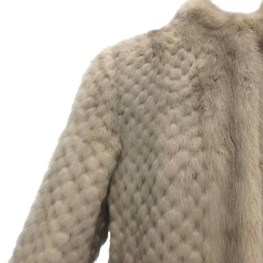 ノーブランド サファイアミンクファー コート 9 毛皮 ミドル ハーフ丈