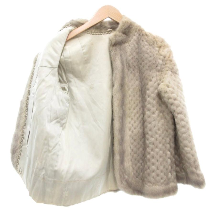 ノーブランド サファイアミンクファー コート 9 毛皮 ミドル ハーフ丈