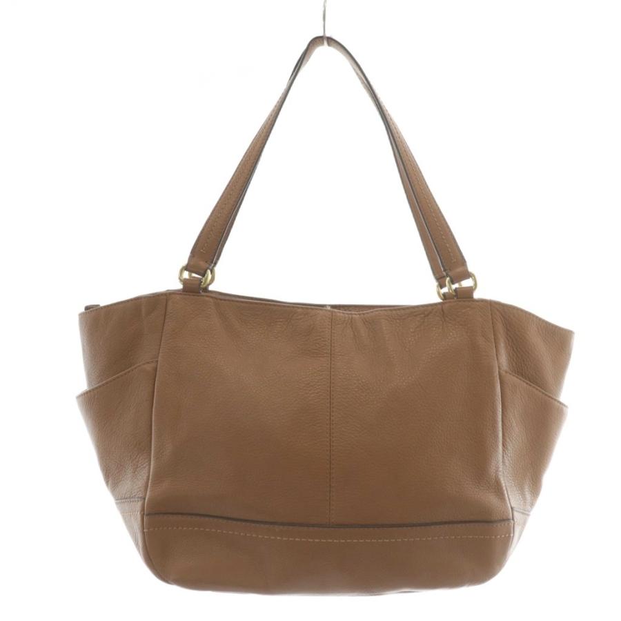 COACH（コーチ） トートバッグ ワンショルダー レザー ロゴ 茶色