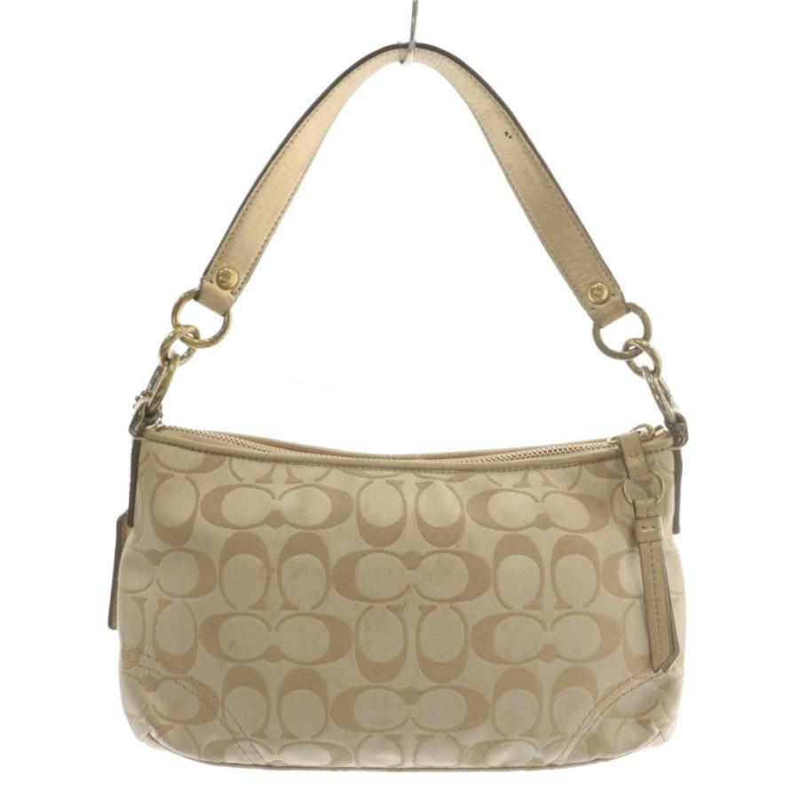 COACH コーチ シグネチャー ハンドバッグ キャンバス レザー クリーム COACH（コーチ） ハンドバッグ ショルダー 2WAY キャンバス レザー