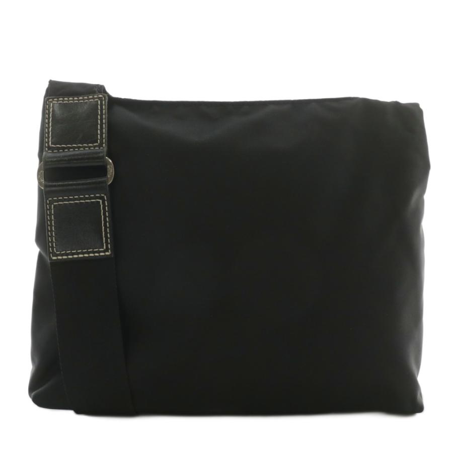 LONGCHAMP（ロンシャン） ショルダーバッグ ナイロン レザー ロゴ 黒