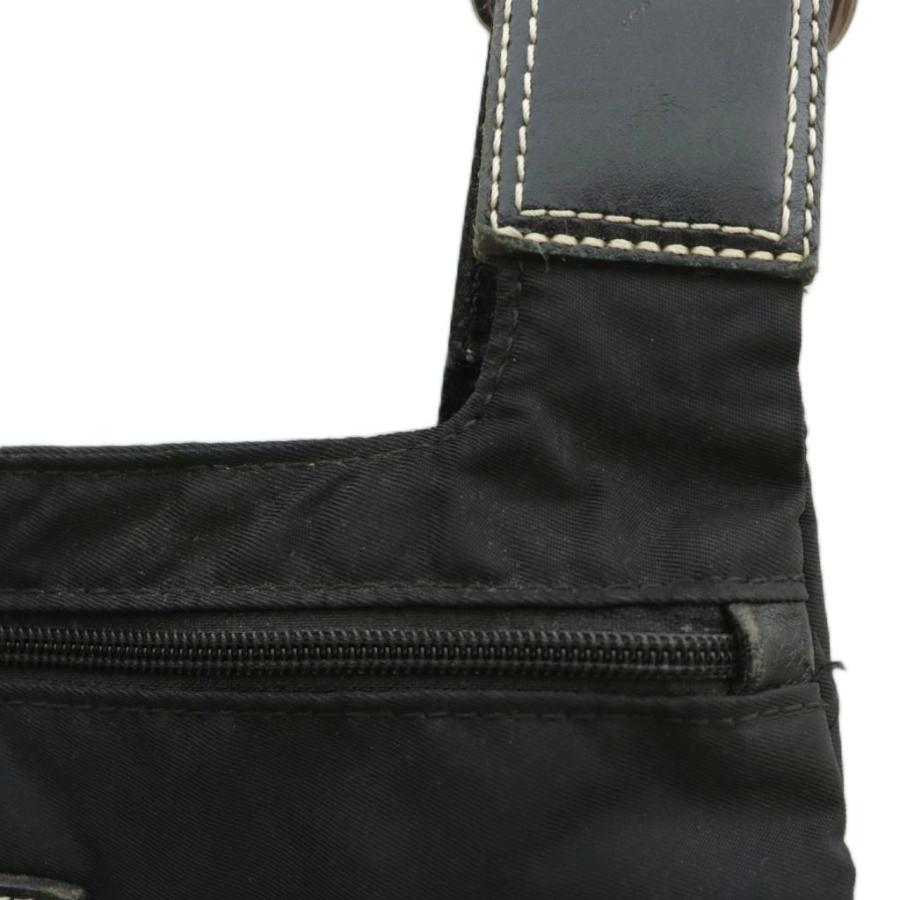 LONGCHAMP（ロンシャン） ショルダーバッグ ナイロン レザー ロゴ 黒