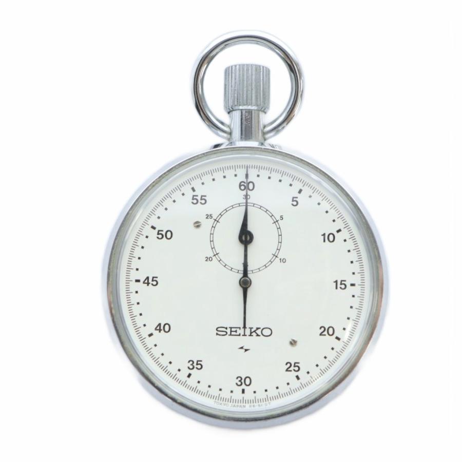 セイコー SEIKO 88-5061 ストップウォッチ 白文字盤 ロゴ セイコー SEIKO 88-5061 ストップウォッチ 白文字盤 ロゴ シルバー色