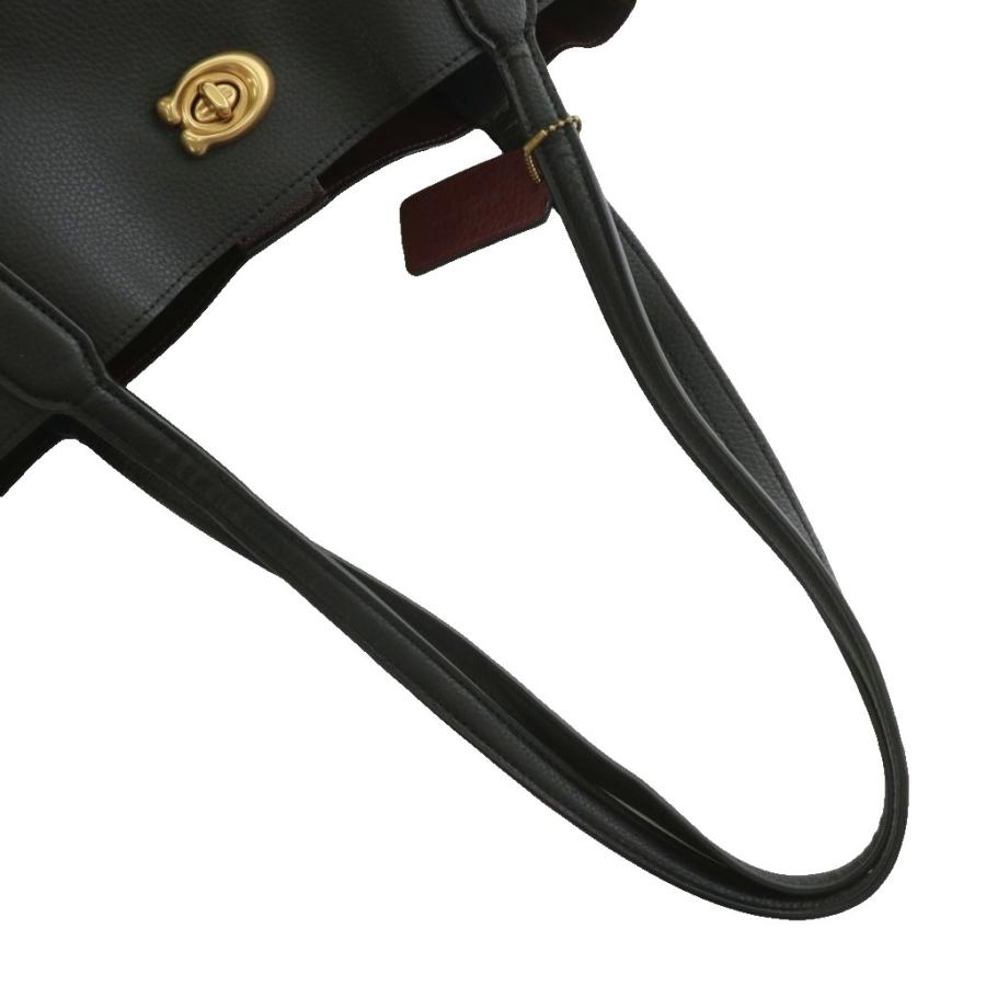 【中古】コーチ COACH ウィロウトート WILLOW TOTE トートバッグ ワンショルダー レザー ターンロック ロゴ 黒 C0689 COACH（コーチ） ウィロウトート WILLOW TOTE トートバッグ ワン